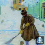 Картина Морозный день - Кустодиев Б.М.