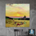 Картина Жатва - Кустодиев Б.М.