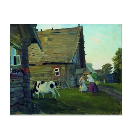 Картина Изба - Кустодиев Б.М.