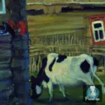 Картина Изба - Кустодиев Б.М.