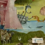 Картина Cад земных наслаждений - Иероним Босх - Фрагмент 1