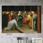 Картина Христос и женщина, взятая в прелюбодеяние - Питер Брейгель