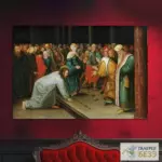 Картина Христос и женщина, взятая в прелюбодеяние - Питер Брейгель