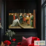 Картина Христос и женщина, взятая в прелюбодеяние - Питер Брейгель
