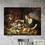 Картина Женщина, берущая фрукты - Абрахам Брейгель