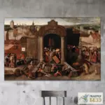 Картина Христос, изгоняющий торговцев из храма - Иероним Босх