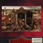 Картина Христос, изгоняющий торговцев из храма - Иероним Босх