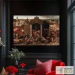 Картина Христос, изгоняющий торговцев из храма - Иероним Босх