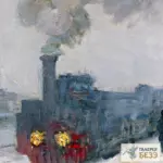 Картина Поезд в снегу - Клод Моне