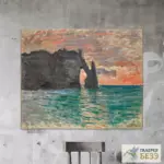Картина Этрета закат - Клод Моне