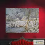 Картина Пруд, эффект снега - Клод Моне