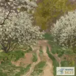 Картина Деревья в цвету - Клод Моне