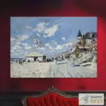 Картина На досках Трувиля - Клод Моне