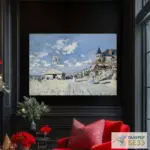 Картина На досках Трувиля - Клод Моне