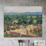 Картина Вид на деревню в Живерни - Клод Моне