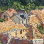 Картина Вид на деревню в Живерни - Клод Моне