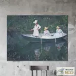 Картина В норвежской лодке - Клод Моне