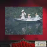 Картина В норвежской лодке - Клод Моне