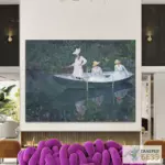 Картина В норвежской лодке - Клод Моне