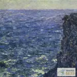 Картина Пирамиды Порт-Котон, бурное море - Клод Моне