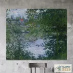 Картина Остров Гранд-Жат сквозь деревья - Клод Моне