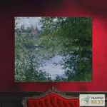 Картина Остров Гранд-Жат сквозь деревья - Клод Моне
