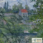 Картина Остров Гранд-Жат сквозь деревья - Клод Моне
