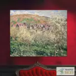 Картина Сливовые деревья в цвету в Ветёе - Клод Моне
