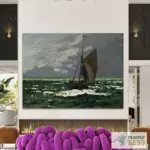 Картина Морской пейзаж, буря - Клод Моне